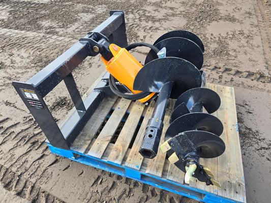 Skid Steer Auger Attachment With Bits