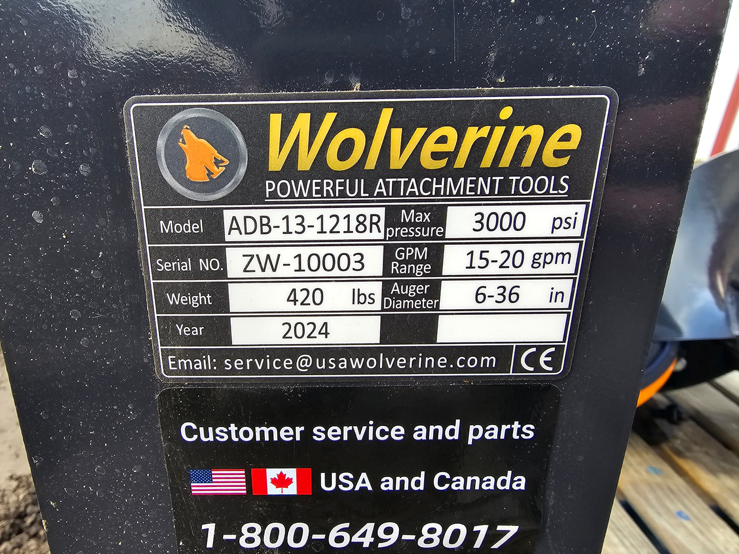 Skid Steer Auger Attachment With Bits