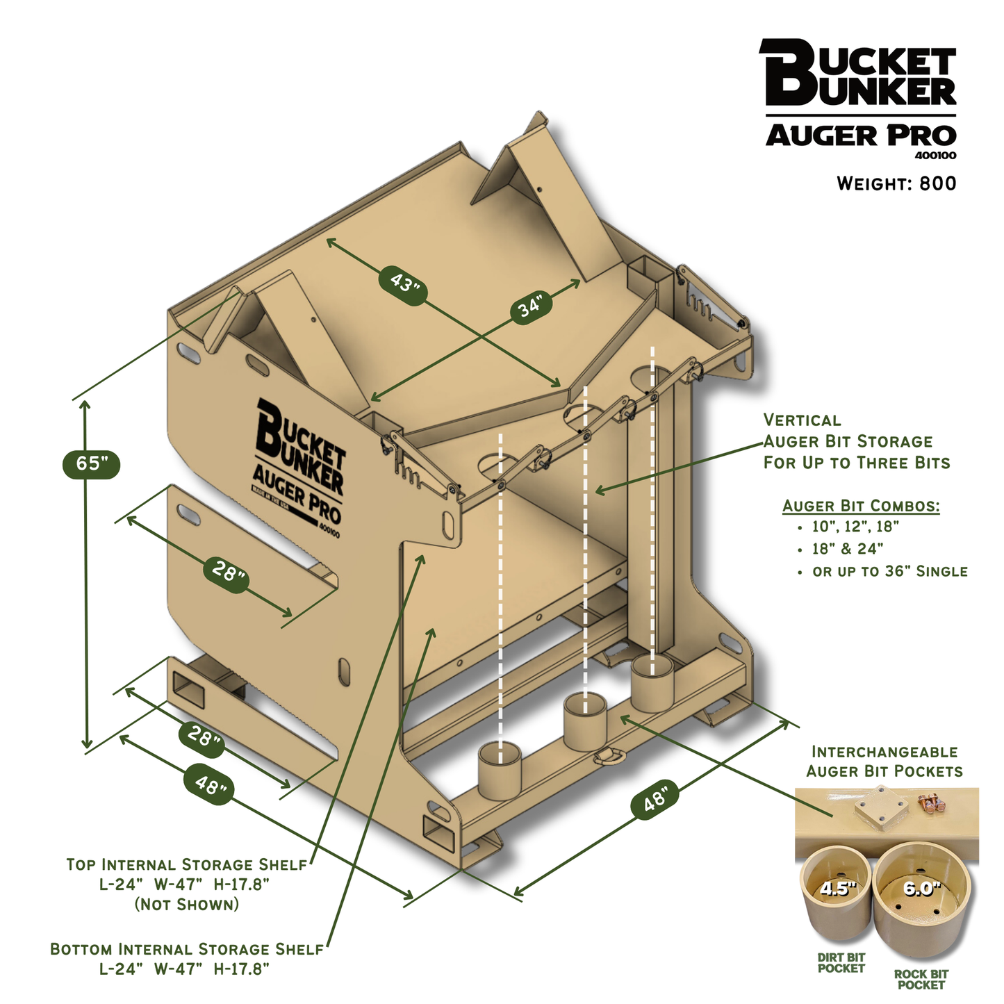 Auger Pro Bucket Bunker