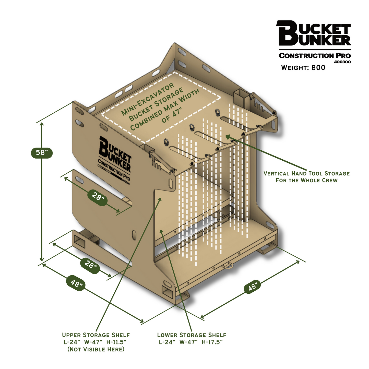 Construction Pro Bucket Bunker